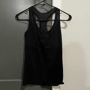 Lululemon Black Athletic Tank with mesh detailing - size 4